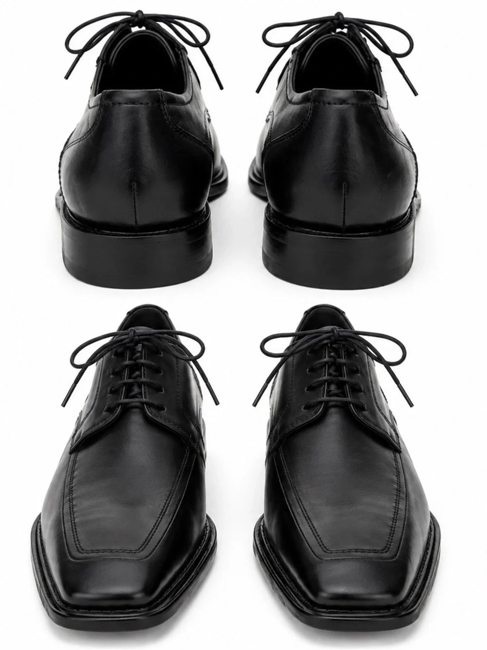 Luxury Bugatti Handsewn Genuine Leather Dress Shoes Black Size 9 Soft Gel Formal